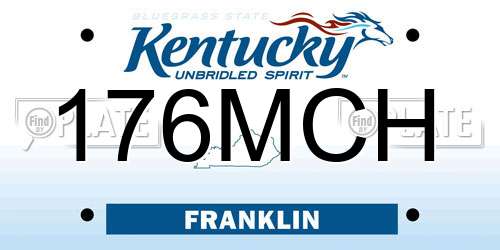 176MCH Kentucky License Plate