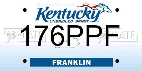 176PPF Kentucky License Plate