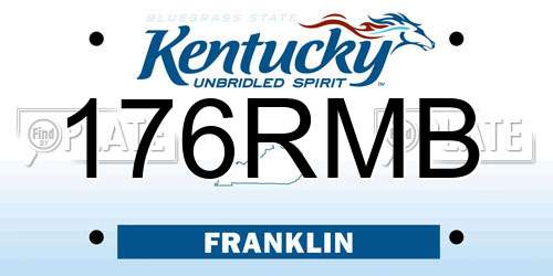 176RMB Kentucky License Plate