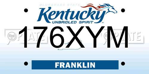 176XYM Kentucky License Plate