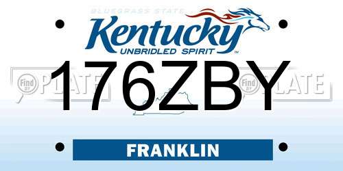 176ZBY Kentucky License Plate