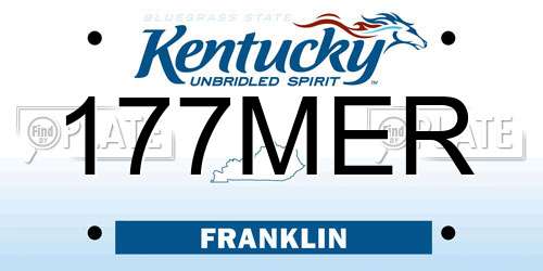 177MER Kentucky License Plate