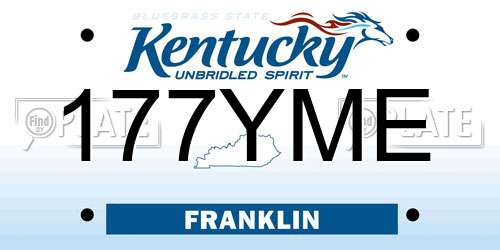 177YME Kentucky License Plate