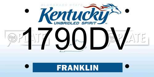 1790DV Kentucky License Plate