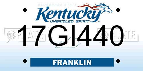 17GI440 Kentucky License Plate
