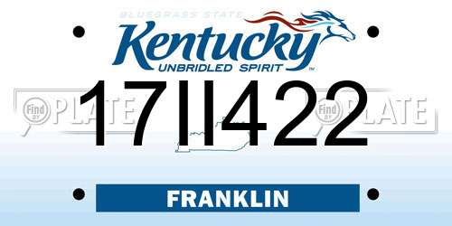 17II422 Kentucky License Plate
