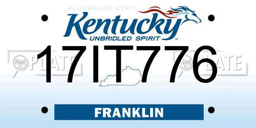 17IT776 Kentucky License Plate