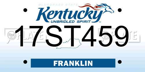 17ST459 Kentucky License Plate