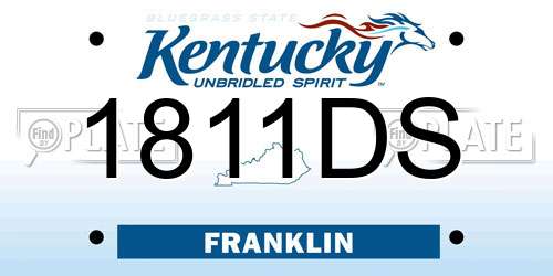 1811DS Kentucky License Plate