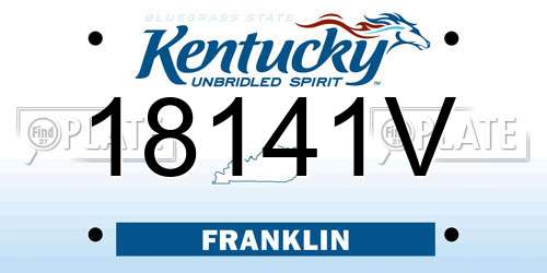 18141V Kentucky License Plate