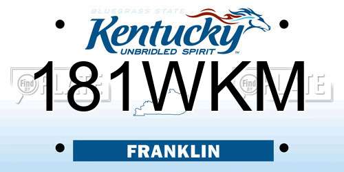 181WKM Kentucky License Plate