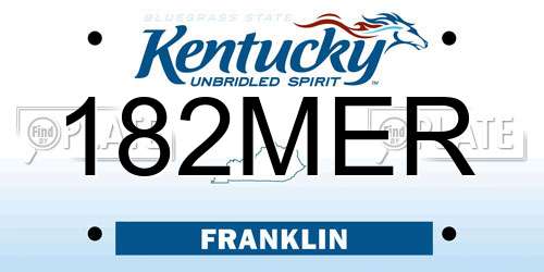 182MER Kentucky License Plate