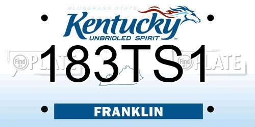 183TS1 Kentucky License Plate