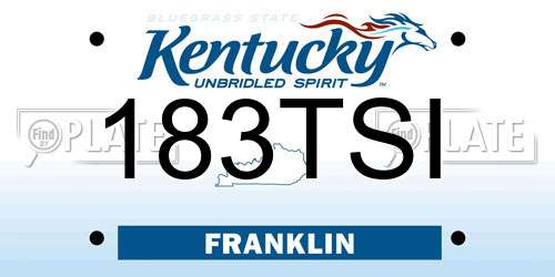 183TSI Kentucky License Plate