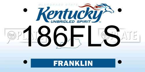 186FLS Kentucky License Plate