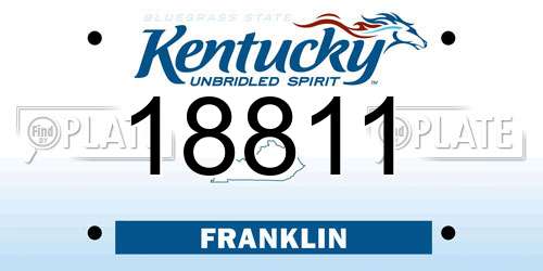 18811 Kentucky License Plate