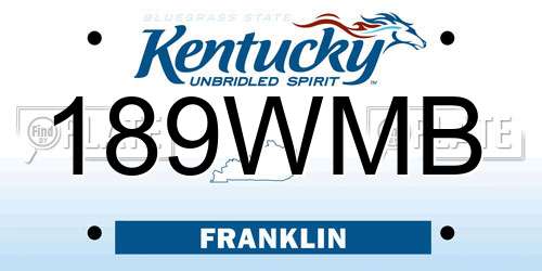 189WMB Kentucky License Plate