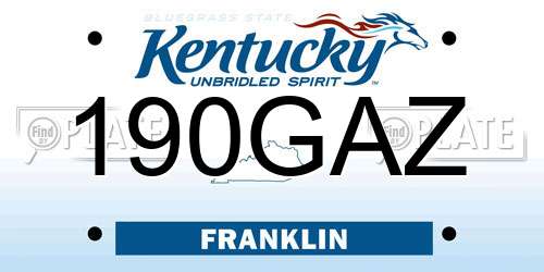 190GAZ Kentucky License Plate