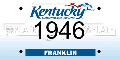 1946 Kentucky License Plate