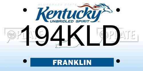 194KLD Kentucky License Plate