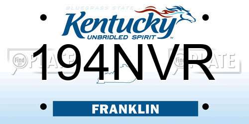 194NVR Kentucky License Plate