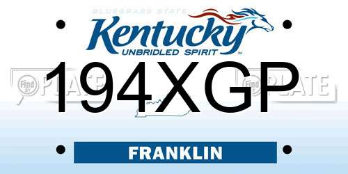 194XGP Kentucky License Plate