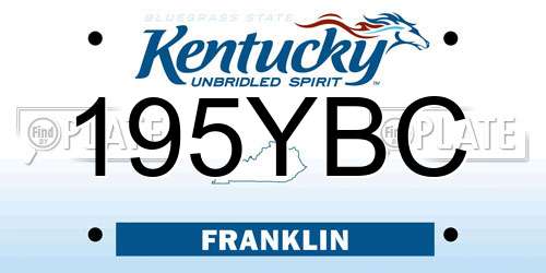 195YBC Kentucky License Plate