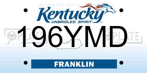 196YMD Kentucky License Plate