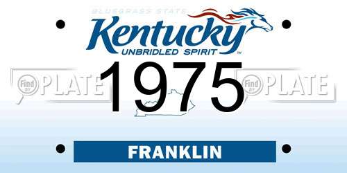 1975 Kentucky License Plate
