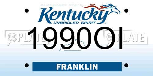 1990OI Kentucky License Plate