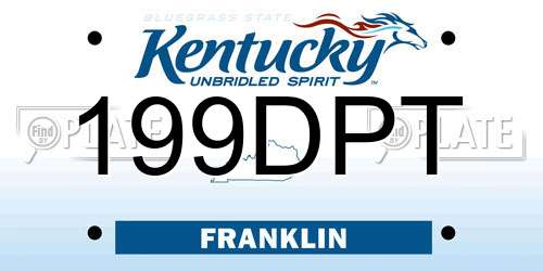 199DPT Kentucky License Plate