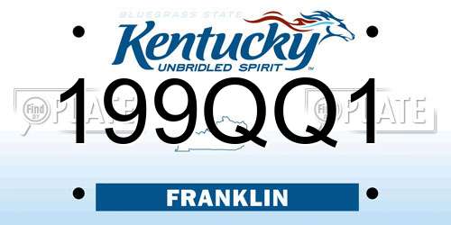 199QQ1 Kentucky License Plate