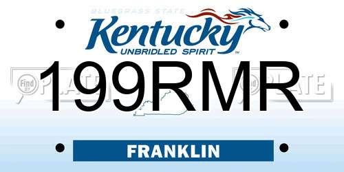 199RMR Kentucky License Plate