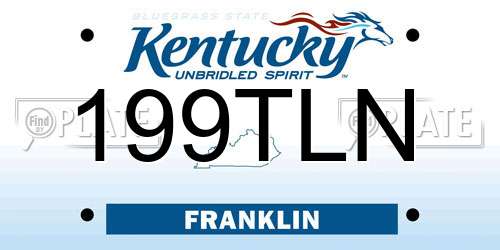 199TLN Kentucky License Plate