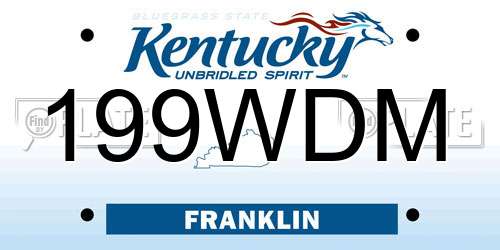 199WDM Kentucky License Plate