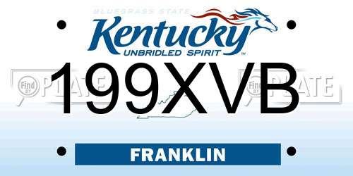 199XVB Kentucky License Plate