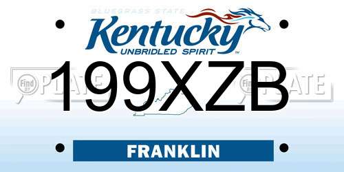 199XZB Kentucky License Plate