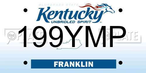 199YMP Kentucky License Plate