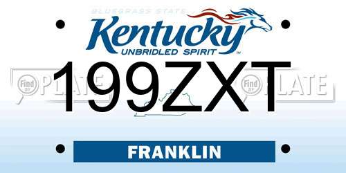 199ZXT Kentucky License Plate