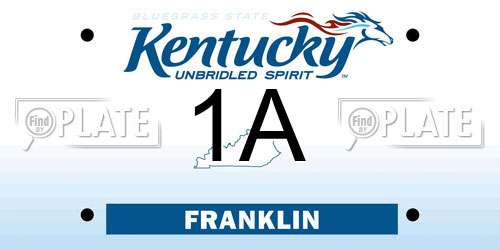 1A Kentucky License Plate
