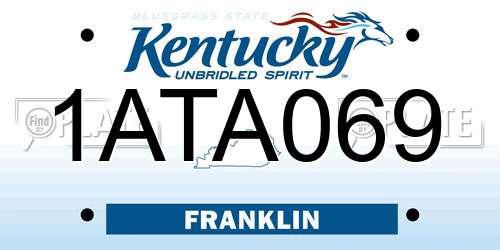 1ATA069 Kentucky License Plate