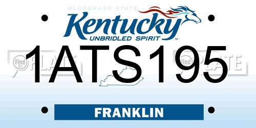 1ATS195 Kentucky License Plate