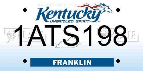 1ATS198 Kentucky License Plate