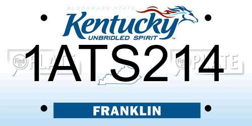 1ATS214 Kentucky License Plate