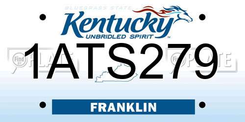 1ATS279 Kentucky License Plate
