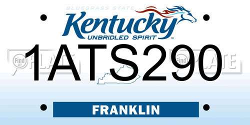 1ATS290 Kentucky License Plate