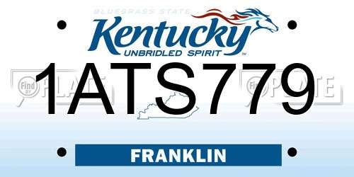 1ATS779 Kentucky License Plate