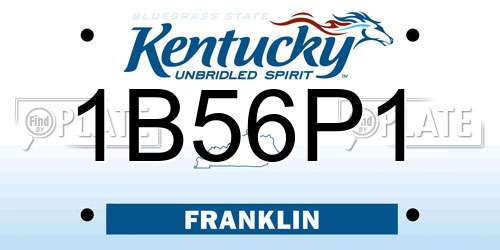 1B56P1 Kentucky License Plate