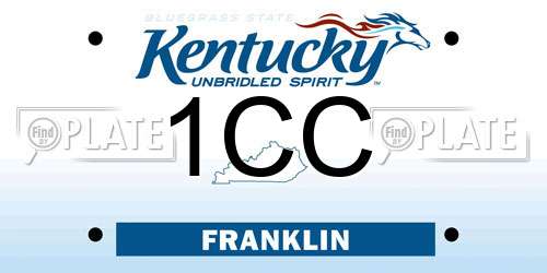 1CC Kentucky License Plate