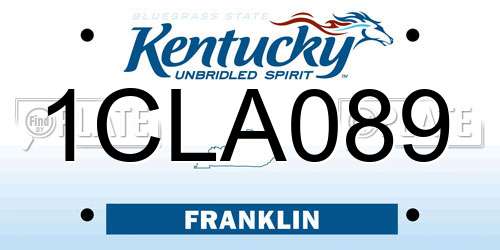 1CLA089 Kentucky License Plate